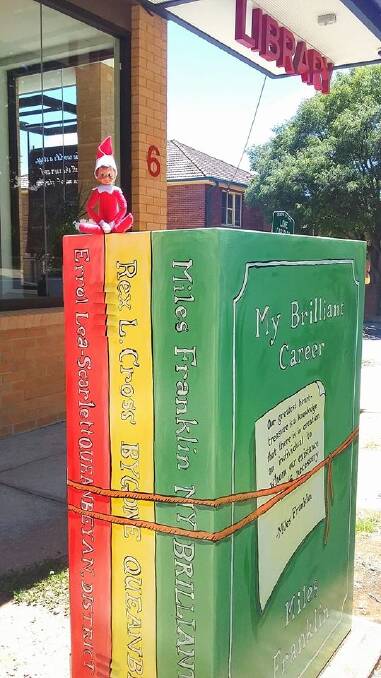 Queanbeyan's Elf on a Shelf visits landmarks around the city. Photo: Nichole Overall