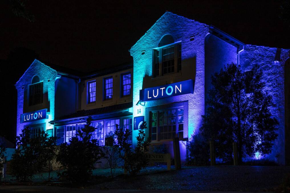  Luton Properties Manuka office is being lit up for Enlighten as private enterprise takes the initiative to be involved in the popular festival. Photo: Ben Appleton ? Photox