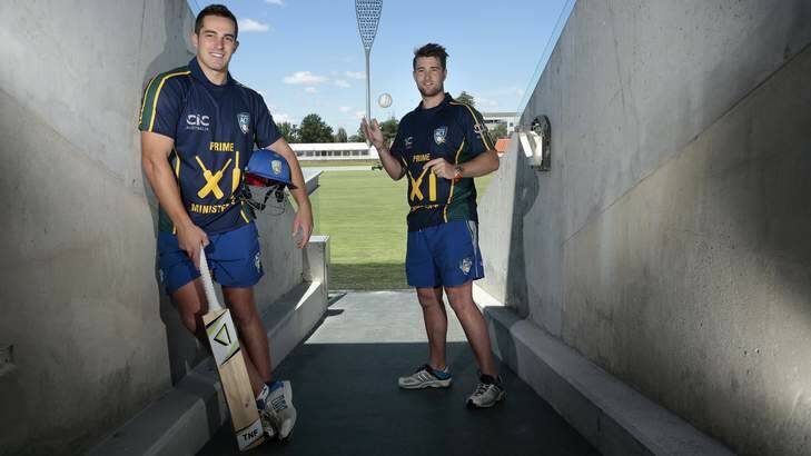 ACT players Michael Spaseski and Shane Devoy are both in the PM's XI squad. Photo: Jeffrey Chan