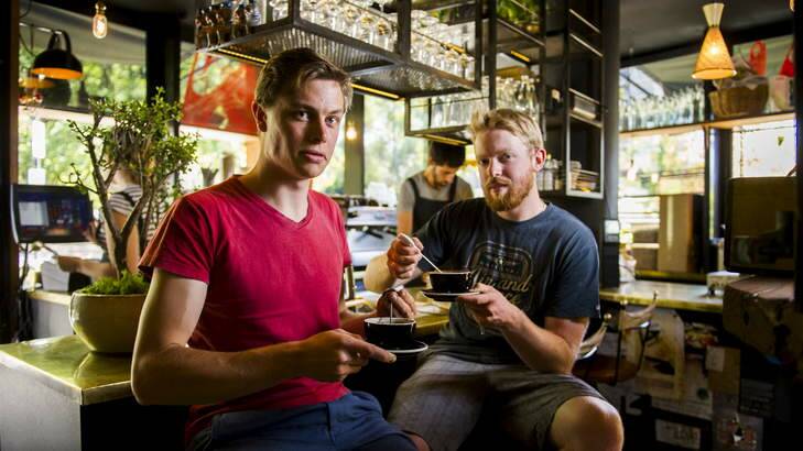 Andrew Wade and Lyle Roberts from Project Coffee. Photo: Rohan Thomson