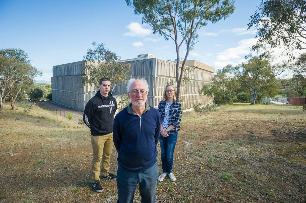 George Barrows, Dr Michael Mulvaney and Michaela Cully-Hugill, who last year expressed concerns about plans to build houses on the land. Photo: Dion Georgopoulos