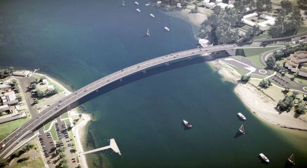 An artist's impression of the replacement Batemans Bay bridge. Photo: Supplied
