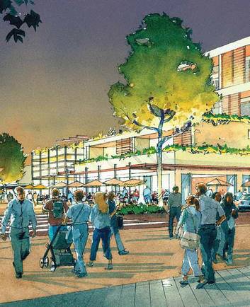 An artist's impression of part of the Tuggeranong development. Photo: Supplied