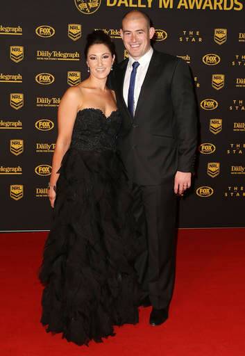 Terry Campese and Sarah Campese at the 2013 Dally M Awards at Star City. Photo: Mark Metcalfe