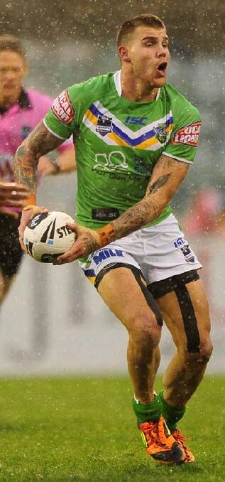 Switch off ... Josh Dugan is unlikely to play at five-eighth in Terry Campese's absence. Photo: Stuart Walmsley
