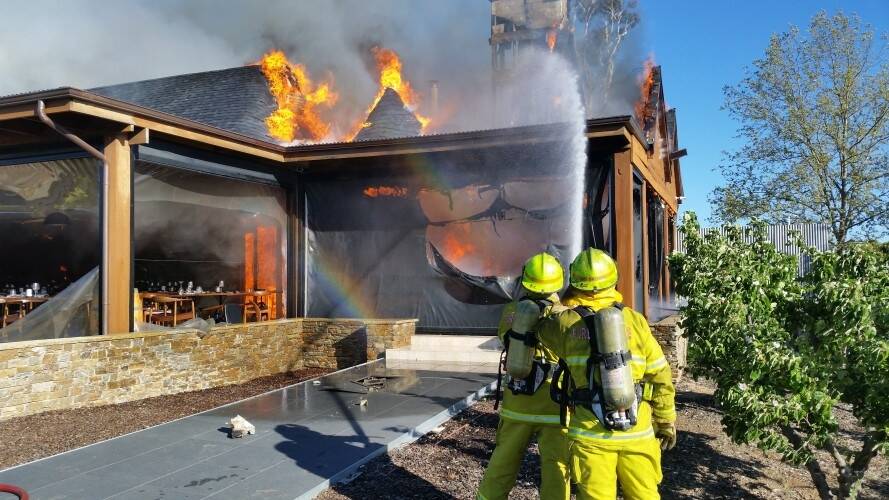 The fire at Pialligo Estate. Photo: ESA