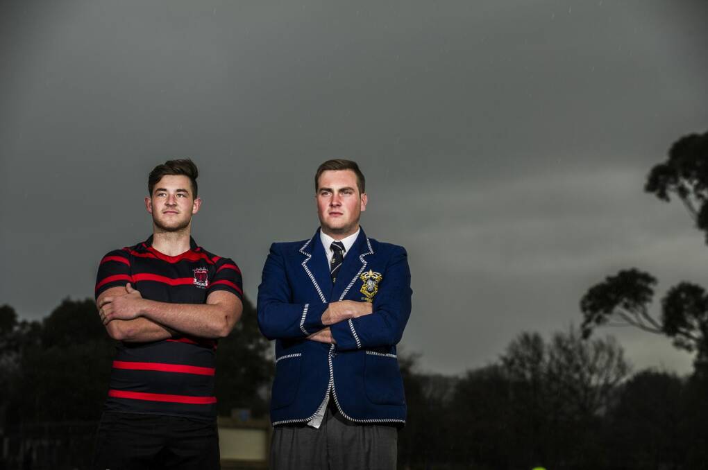 Daramalan's Jackson Duffey and St Edmunds' Levi Goodwin-Shaw are playing each other on Sunday. Photo: Rohan Thomson