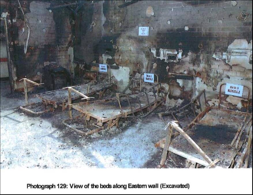 A room at the Quakers Hill nursing home after the fire of November 18, 2011. Photo: Supplied