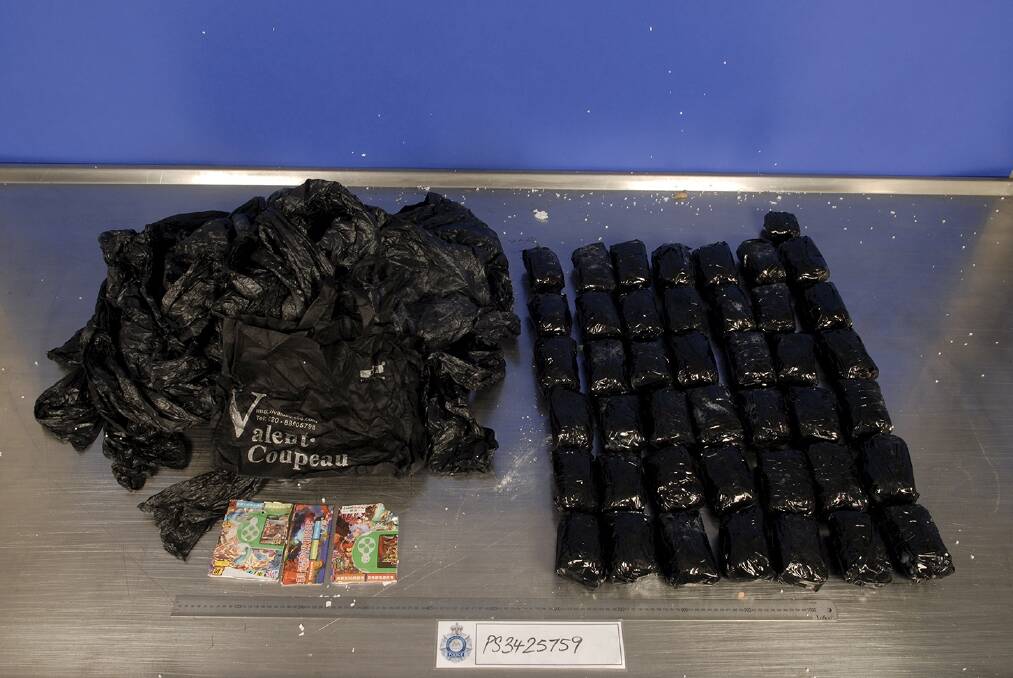 Police found the drugs in 34 packets inside the statue. Photo: ACT Policing