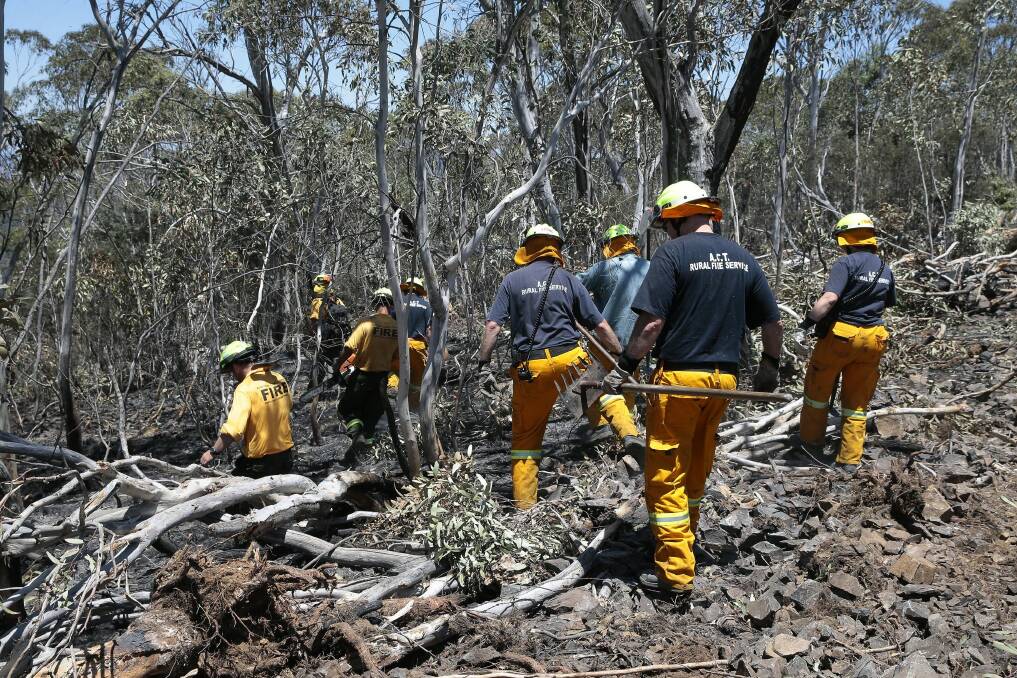The ACT Emergency Services Agency is sending firefighters to help in Tasmania. Photo: Jeffrey Chan