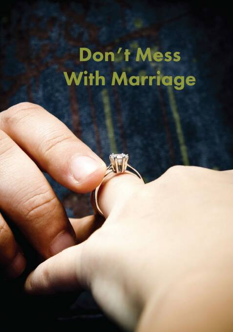 The front cover of the anti same-sex marriage pamphlet distributed to students in Catholic schools in the archdiocese of Canberra and Goulburn. Photo: Supplied