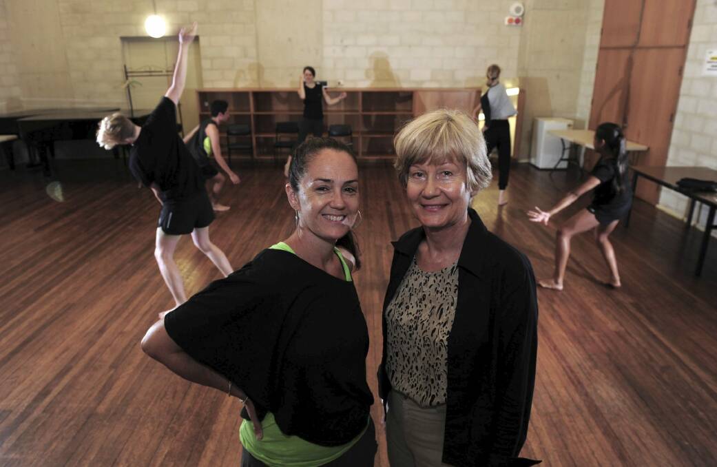 Australian Talented Youth Project artistic adviser Liz Lea, left, and project director Jolanta Gallagher at a dance class. Photo: Graham Tidy