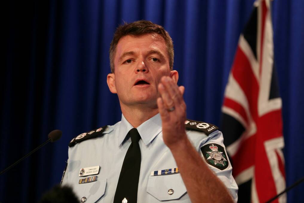 AFP Commissioner Andrew Colvin says he believes police have disrupted the cell responsible. Photo: Alex Ellinghausen