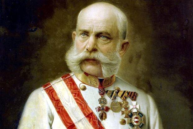Elderly Emperor Franz Joseph clearly worried about his heirloom kettle.