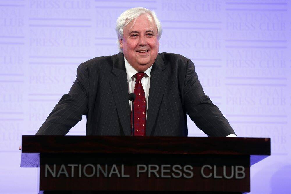 Clive Palmer is a fact of life for the next two years. Photo: Alex Ellinghausen