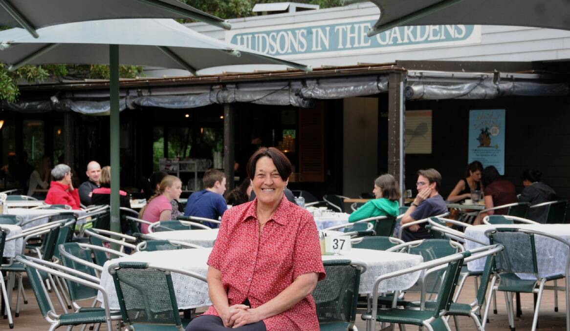 Wendy Hudson at her cafe in the Botanic Gardens in 2012. Photo: Kate Leith