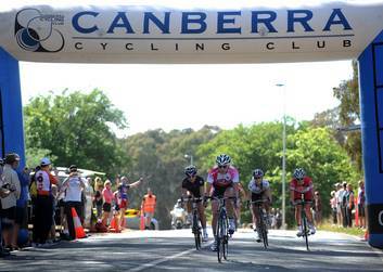Kimberly Wells wins last year's Tour De Femme women's participation race, which the Canberra Cycling Club fears it may no longer be able to be run. Photo: Marina Neil