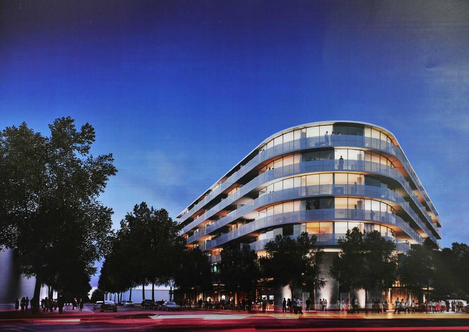 An artist's impression of the new Raiders building in Braddon.