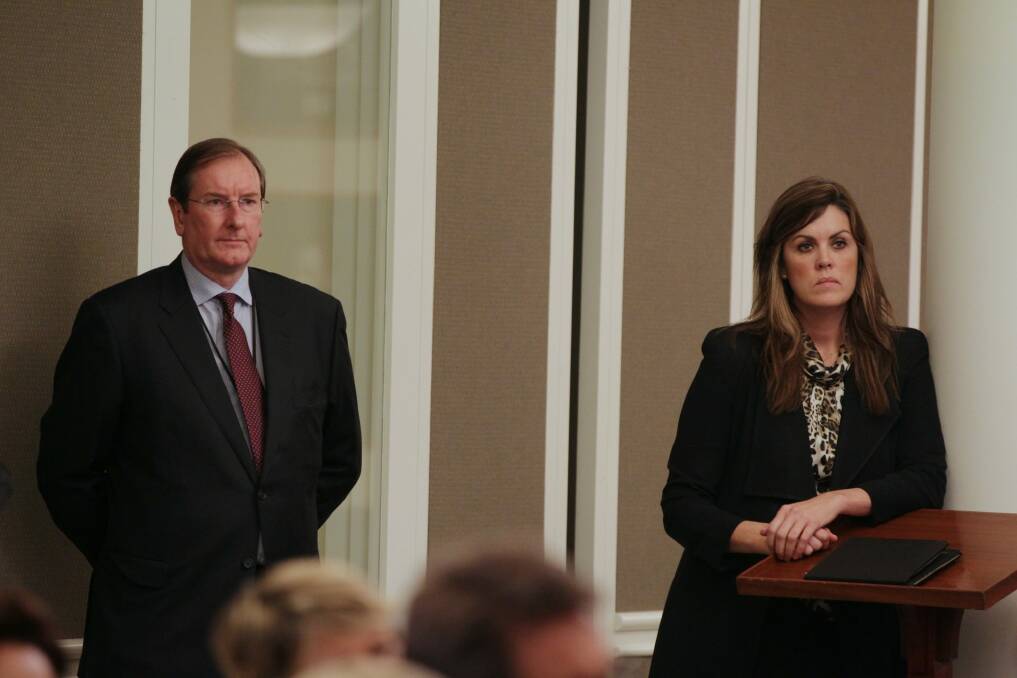 Loughnane and Peta Credlin, former chief of staff to the former prime minister Tony Abbott. Photo: Alex Ellinghausen