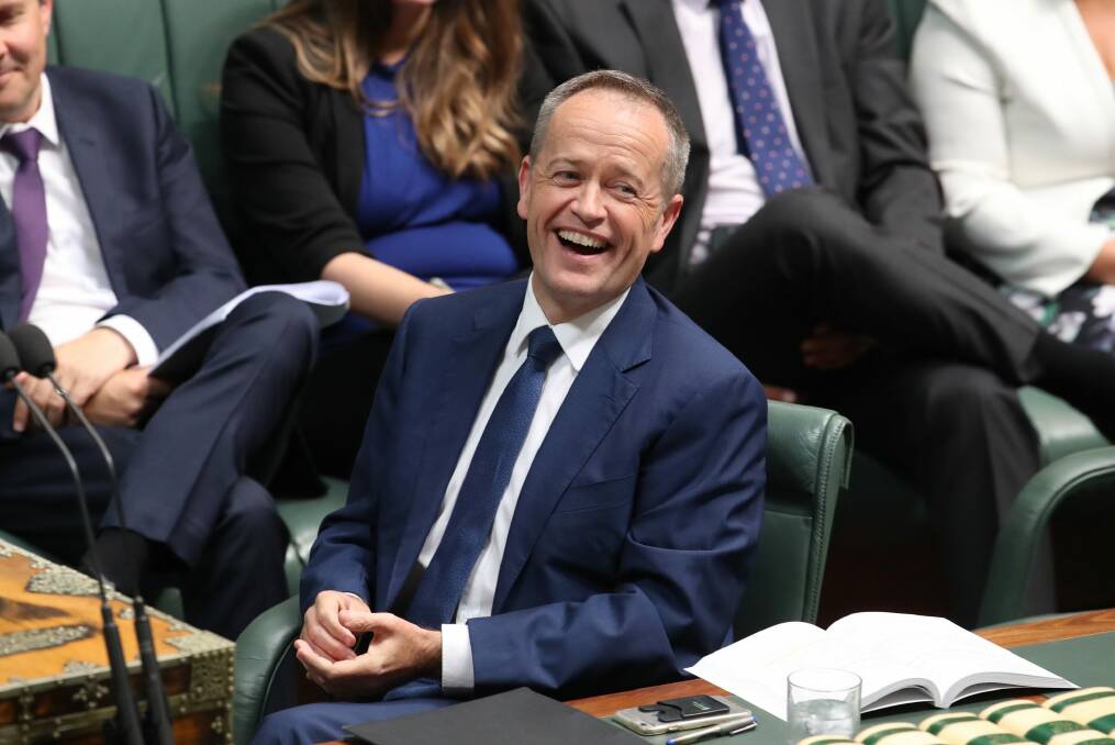 Opposition leader Bill Shorten will also argued to the deficit levy to be made permanent.  Photo: Andrew Meares