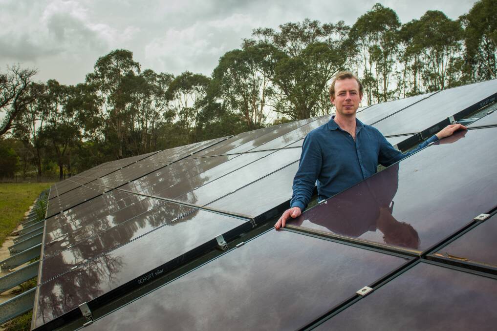 SolarShare principal executive officer, Lawrence McIntosh, who is head of a new community solar farm to be built in Majura. Photo: Elesa Kurtz