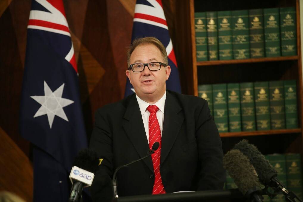 David Feeney announces his resignation at a press conference in Melbourne. Photo: AAP