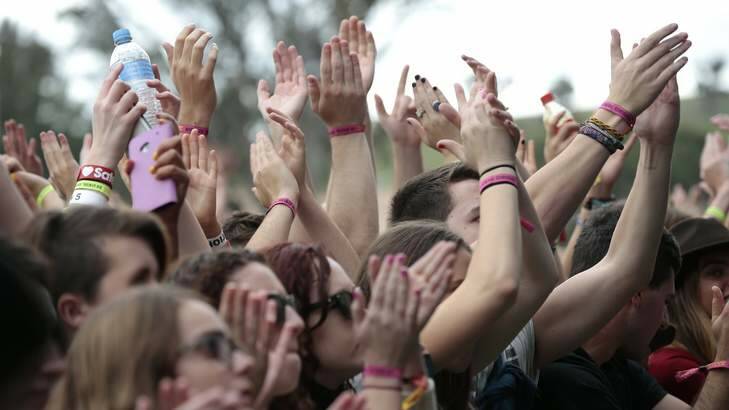 Police pleased with crowd behaviour overall: Groovin the Moo at the University of Canberra. Photo: Jeffrey Chan