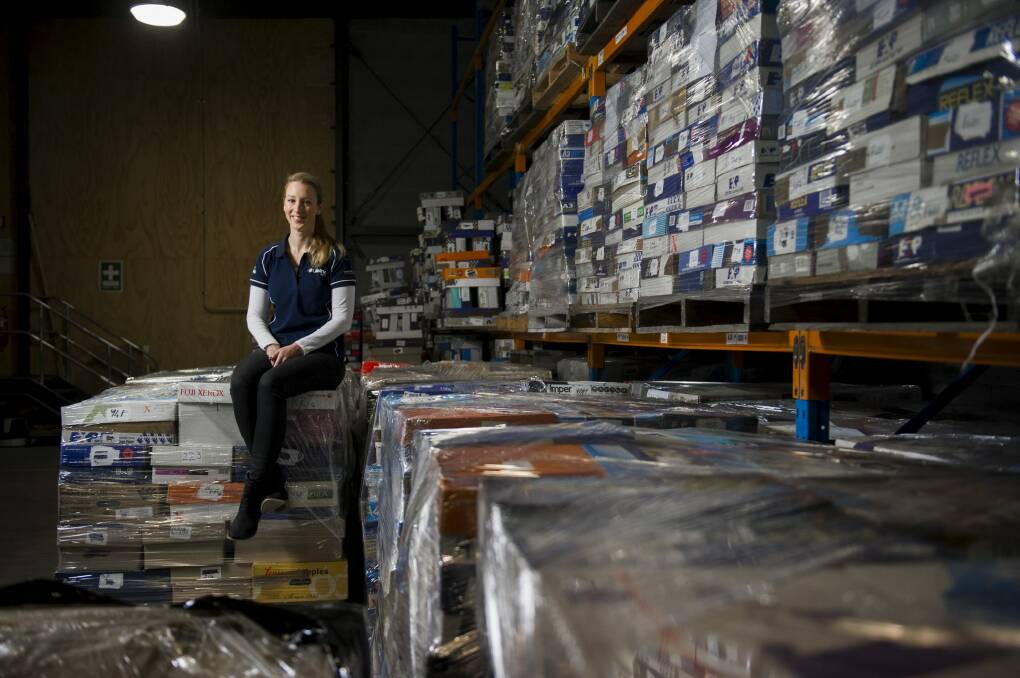 New Lifeline CEO Carrie-Anne Leeson at the Mitchell warehouse. Photo: Rohan Thomson