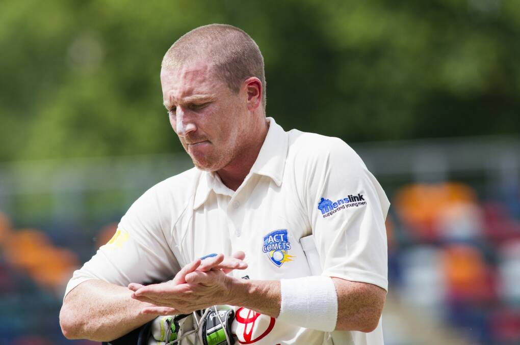 Brad Haddin after scoring a century for the Comets in November. Photo: Rohan Thomson