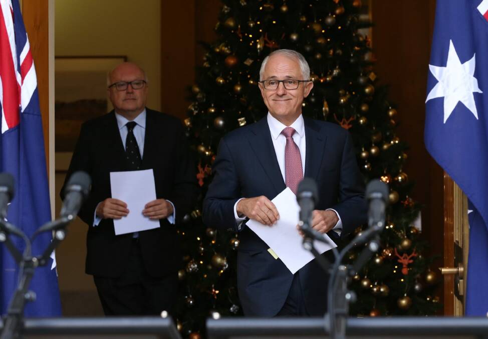 Attorney General George Brandis said Justice Kiefel was "almost the consensus choice of the judiciary and the profession" whose career presented "a great Australian Story". Photo: Andrew Meares