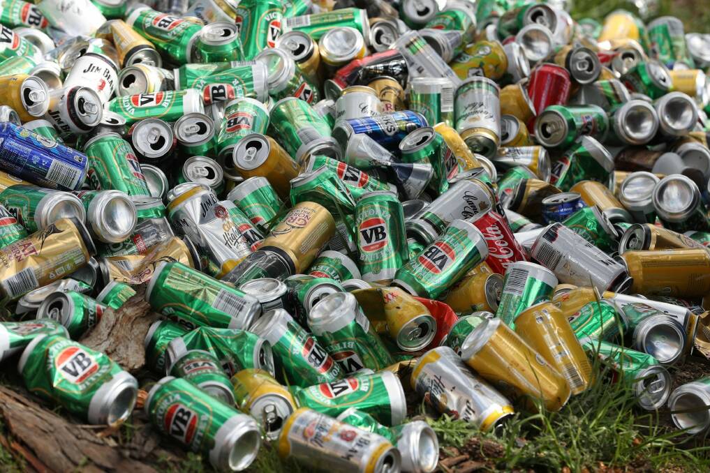 Time to clean up: A container deposit scheme will be introduced in the ACT next year.  Photo: Robert Cianflone