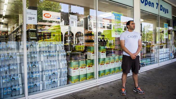 IGA manager Abdul Osman outside his store on East Row. Photo: Rohan Thomson