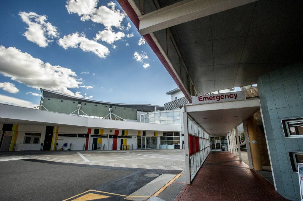 The man remains at Canberra Hospital after the two-car crash. Photo: karleen minney