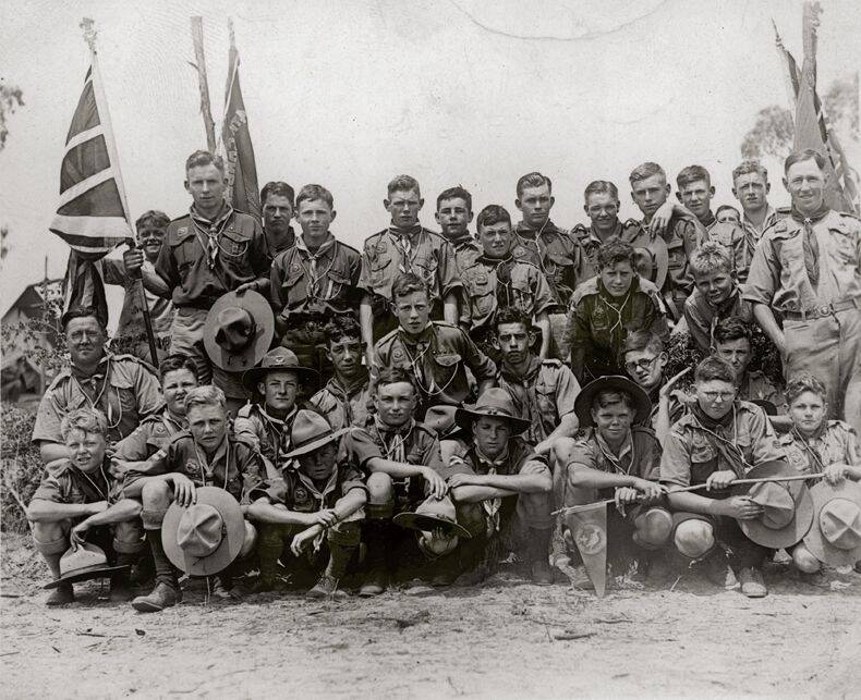 Great image: The 4th Canberra Scouts at the Great Australian Jamboree 1934-1935.