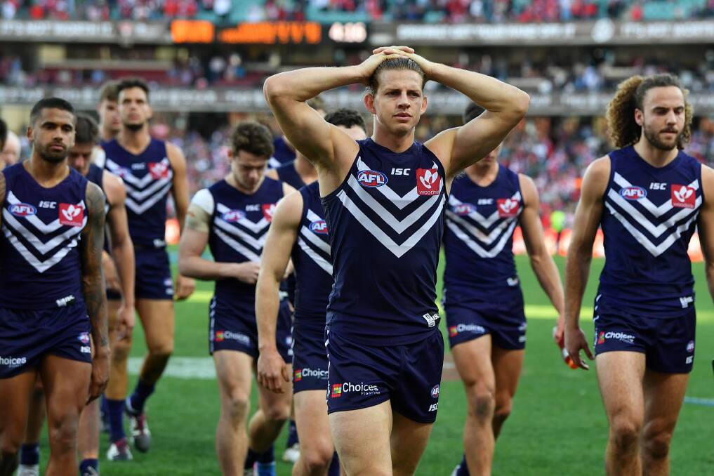 It was a dispiriting day for the Dockers at the SCG. Photo: AAP