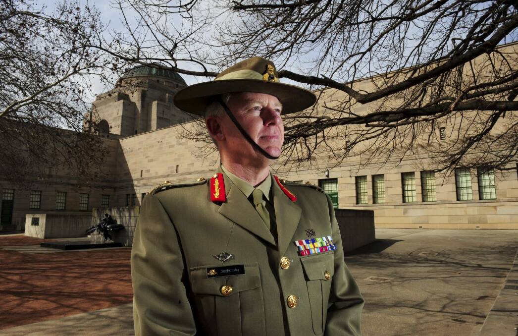 Major-General Stephen Day at the Australian War Memorial Photo: Graham Tidy