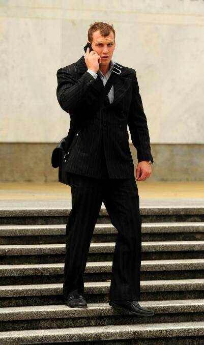 Adam Tony Forsyth leaving the ACT Supreme Court in 2012. Photo: Stuart Walmsley