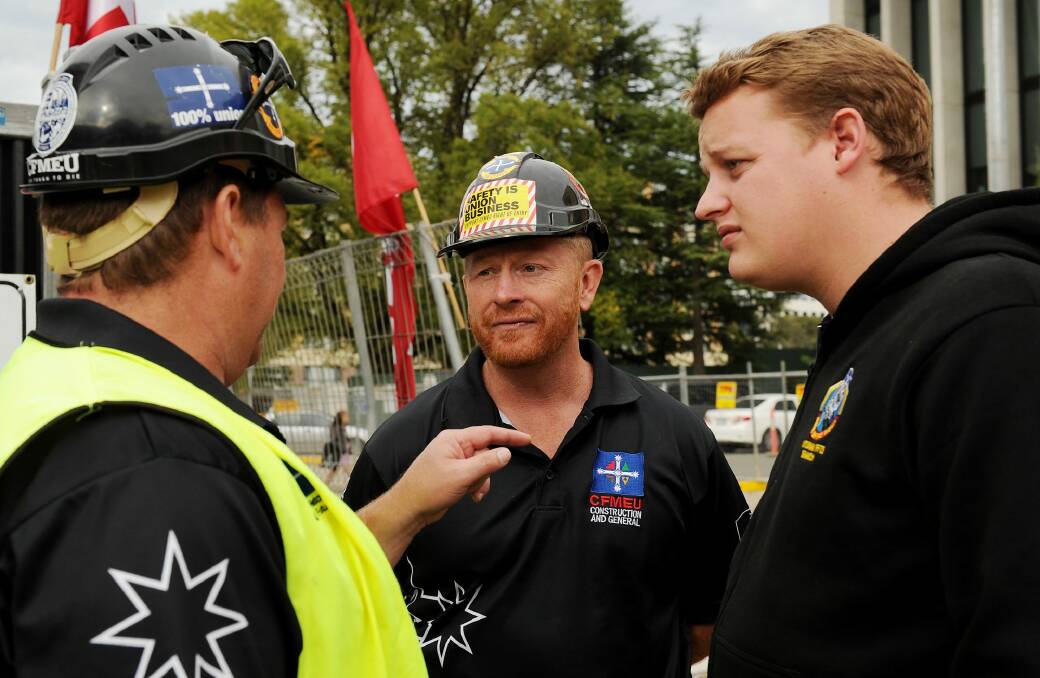 CFMEU ACT Branch secretary Dean Hall defends the union's charity arm against findings of the royal commission. Photo: Colleen Petch