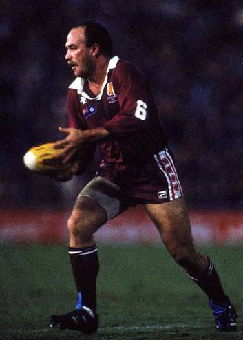 Wally Lewis of the Maroons. His nephew Lachlan has joined the Raiders. Photo: Tony Feder