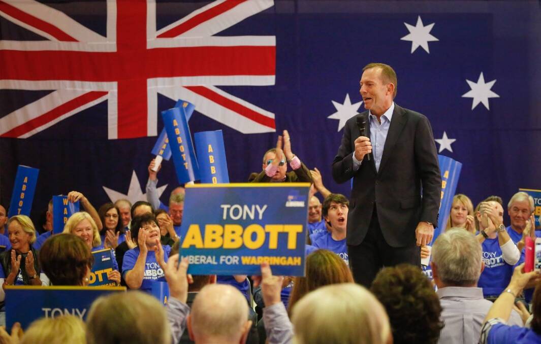 Tony Abbott at the launch of his ninth campaign for the seat of Warringah. Photo: Supplied