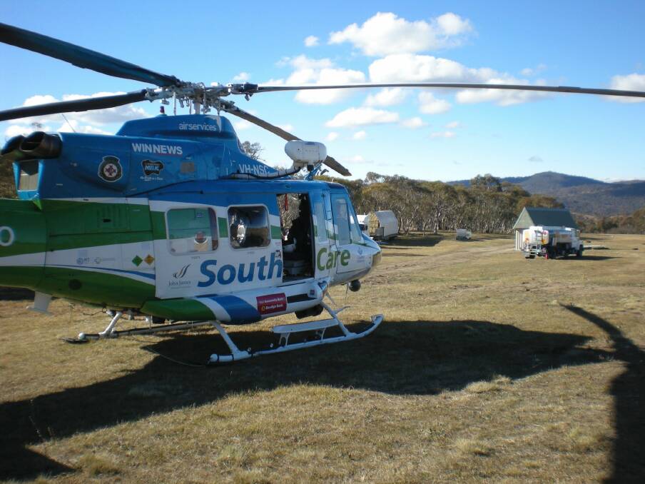 Rescue mission: Snowy Hydro Southcare was called to help a man who fell down a well.