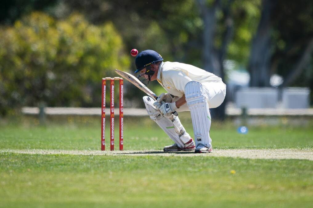 North Canberra-Gungahlin's Rob Ryan was very watchful early before making 43 against Tuggeranong. Photo: Dion Georgopoulos