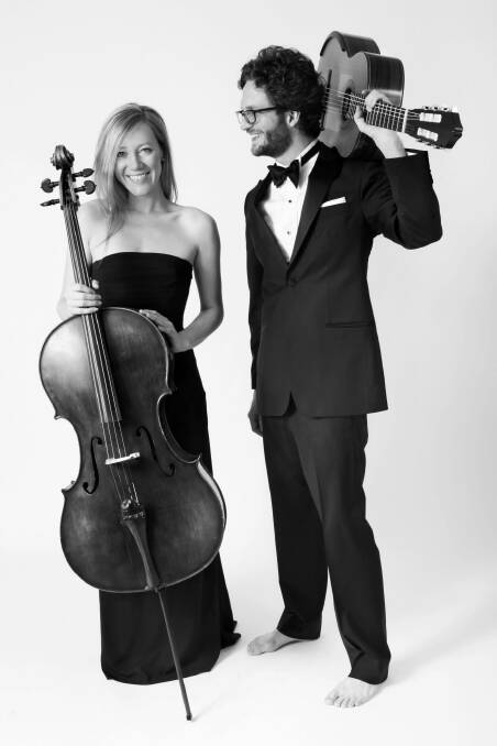 Laura Metcalf and Rupert Boyd say the unusual combination of cello and guitar works well together.
