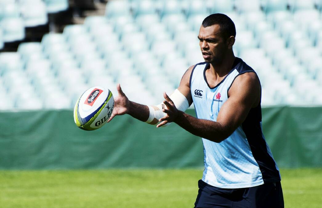 NSW Waratahs player Kurtley Beale at the captain's run on Friday. Photo: Christopher Pearce