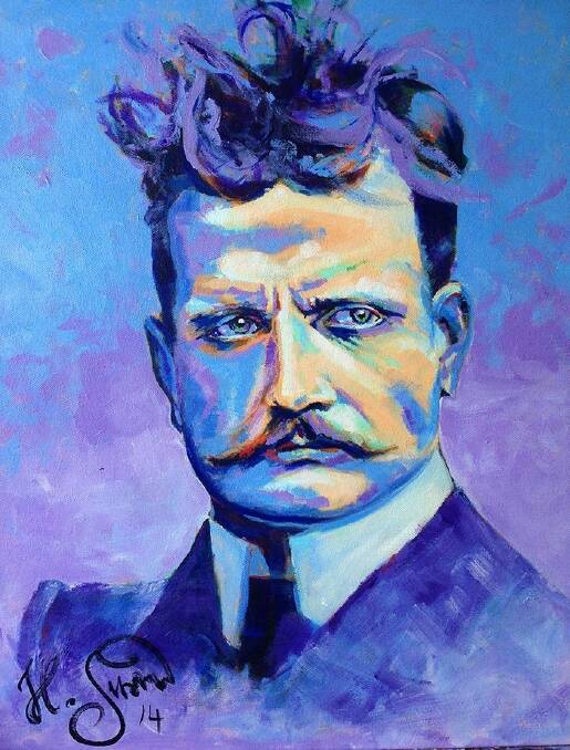 Jean Sibelius portrait, by Finnish artist Heikki Sivonen. Photo: Heikki Sivonen