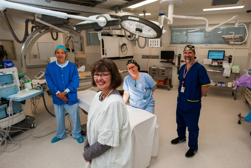 Dr Elizabeth Porritt CEO (front) with Dr Don Lu, Nurse Annie Macleod and vascular surgeon Dr Wendell Neilson. Photo: Elesa Kurtz