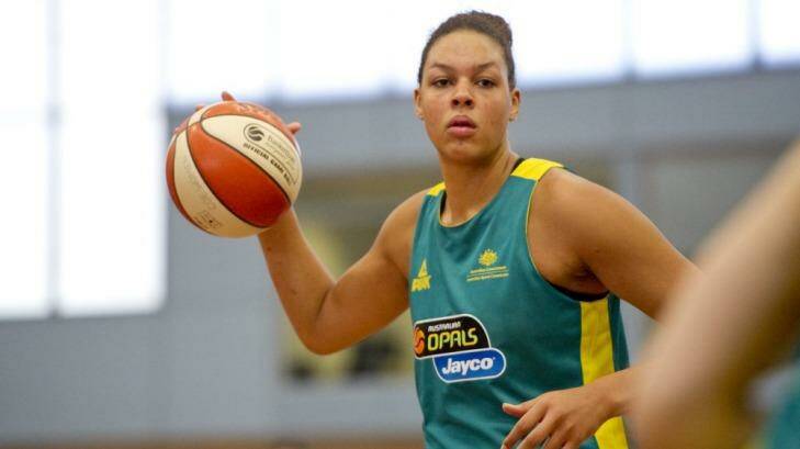 Liz Cambage and the Opals are in Canberra to prepare for the world championships. Photo: Jay Cronan