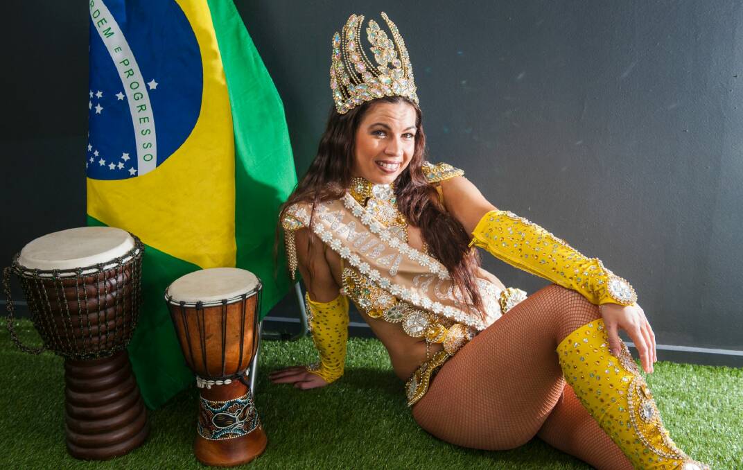 Kristie McMillan won the inaugural Australasian Brazilian Samba Queen Competition held in Queensland.  Photo: Elesa Kurtz