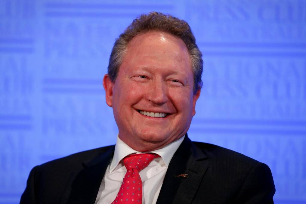 Australian philanthropist and mining magnate Andrew Forrest. Photo: Alex Ellinghausen