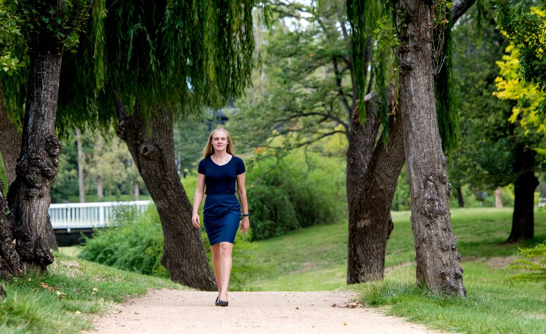 Sarah Fowler, 22, has lived with chronic pain since childhood. Chronic pain is estimated to cost Canberra's economy over $2 million last year. Photo: Elesa Kurtz